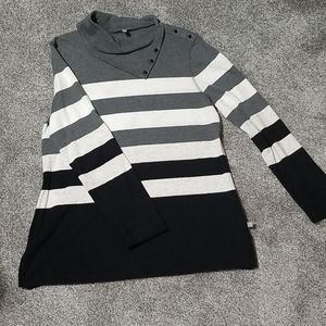 Button collar Talbots top